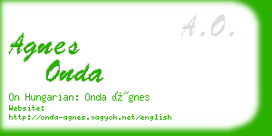 agnes onda business card